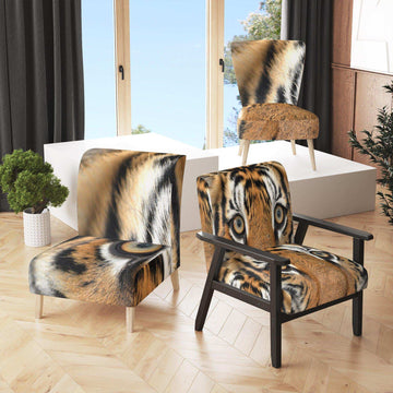 Bengal tiger eyes Modern Accent Chair